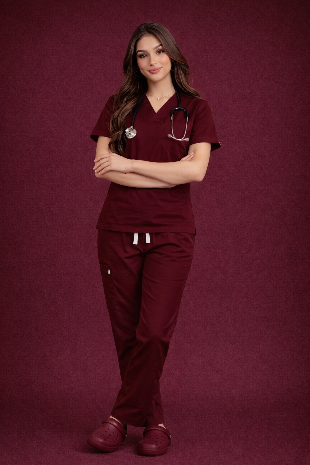 Pyjama Médical Col V Femme