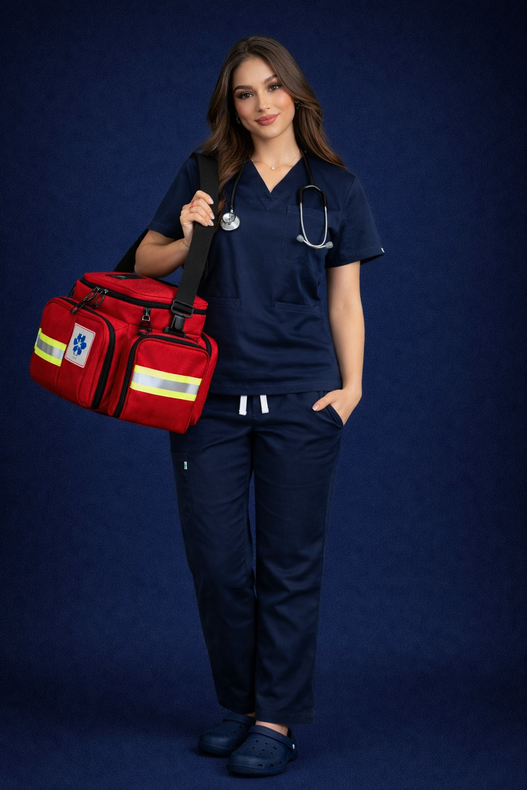 Pyjama Médical Col V Femme