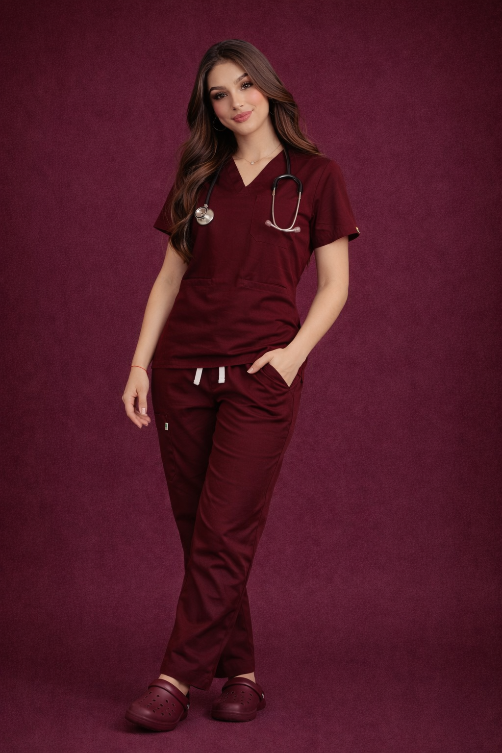 Pyjama Médical Col V Femme