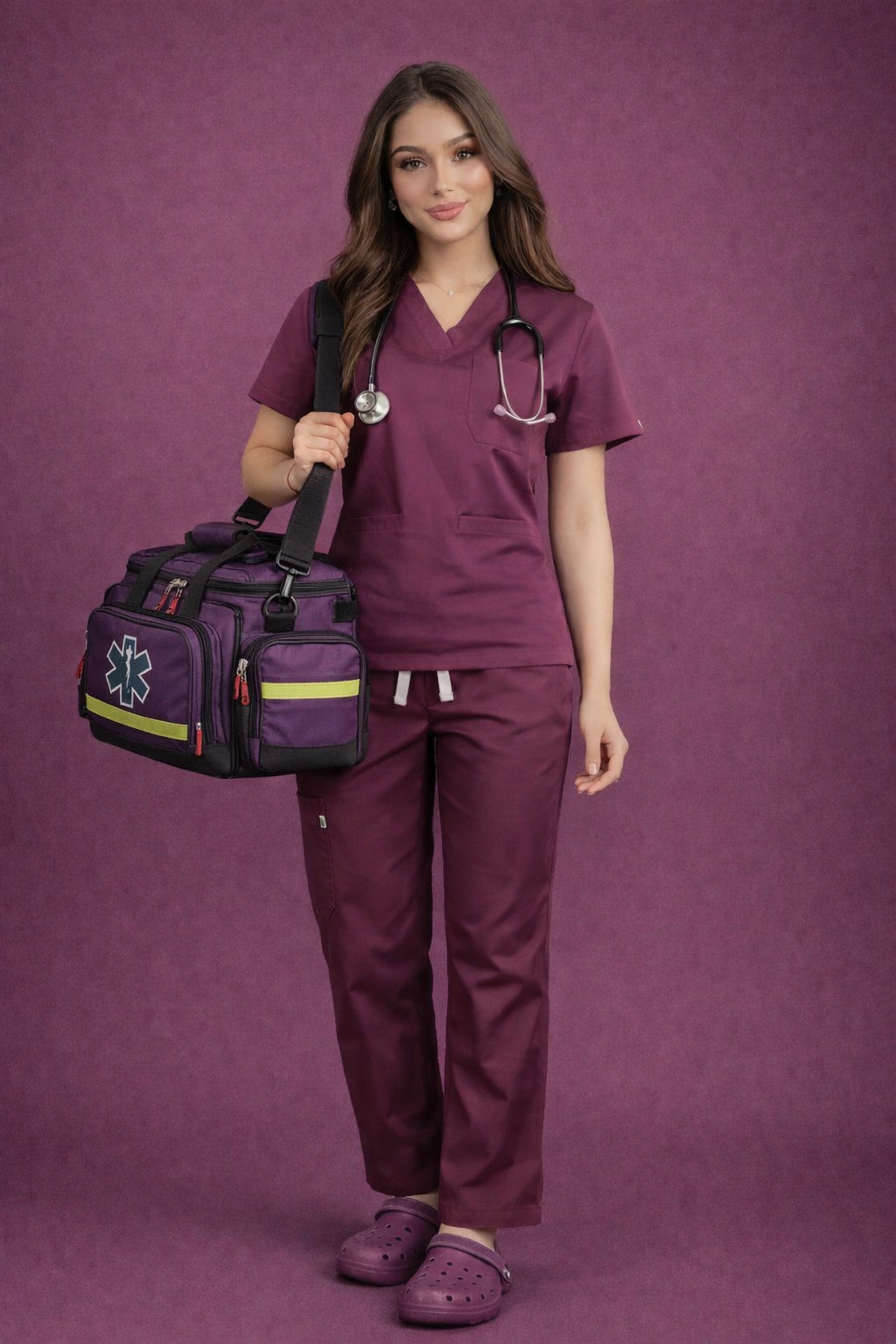 Pyjama Médical Col V Femme