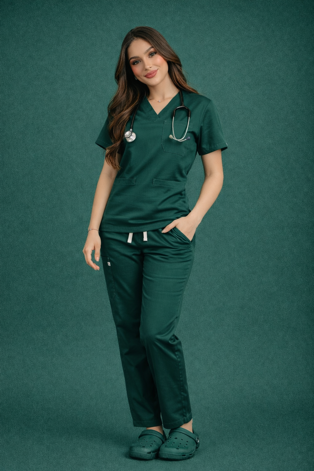 Pyjama Médical Col V Femme