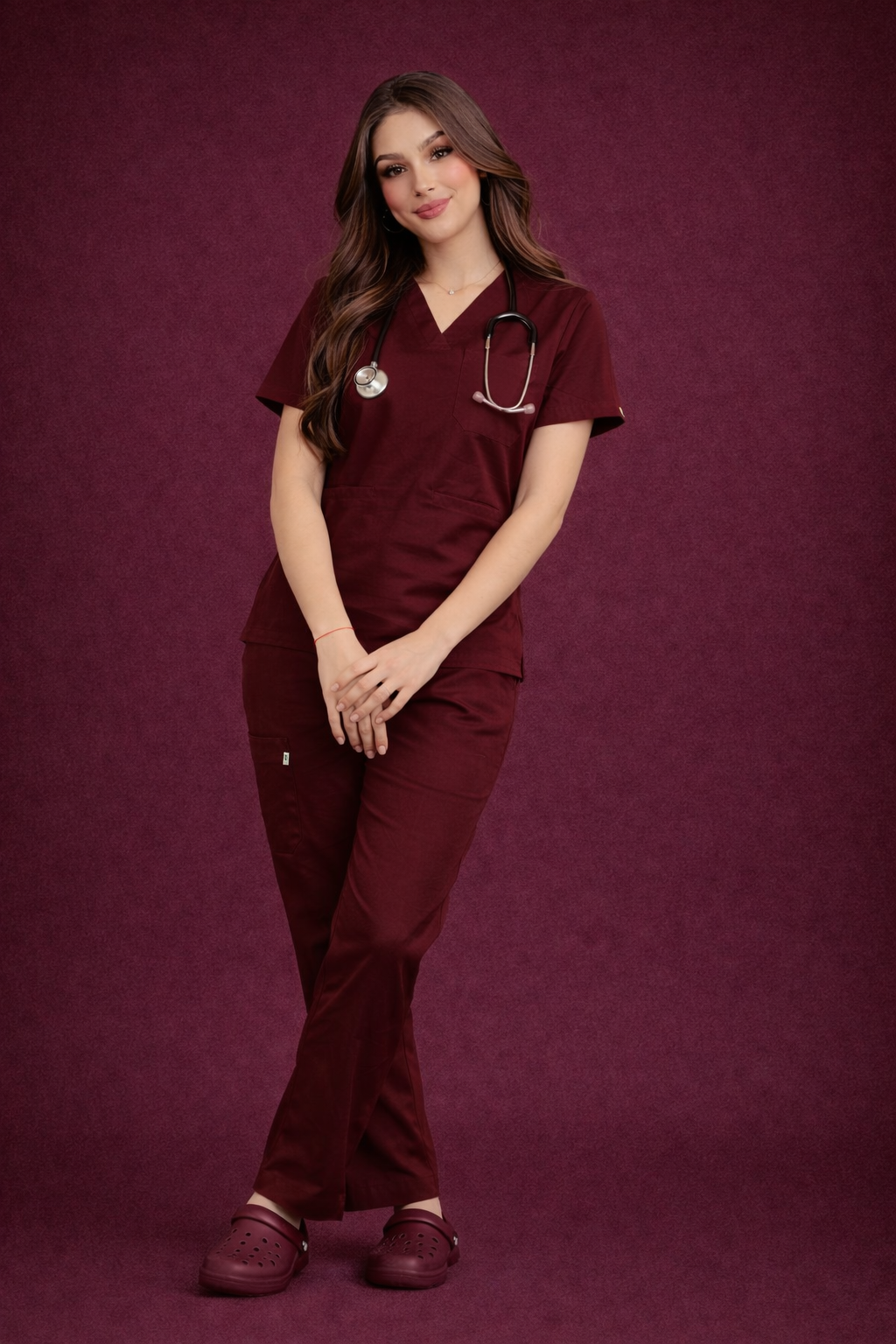 Pyjama Médical Col V Femme