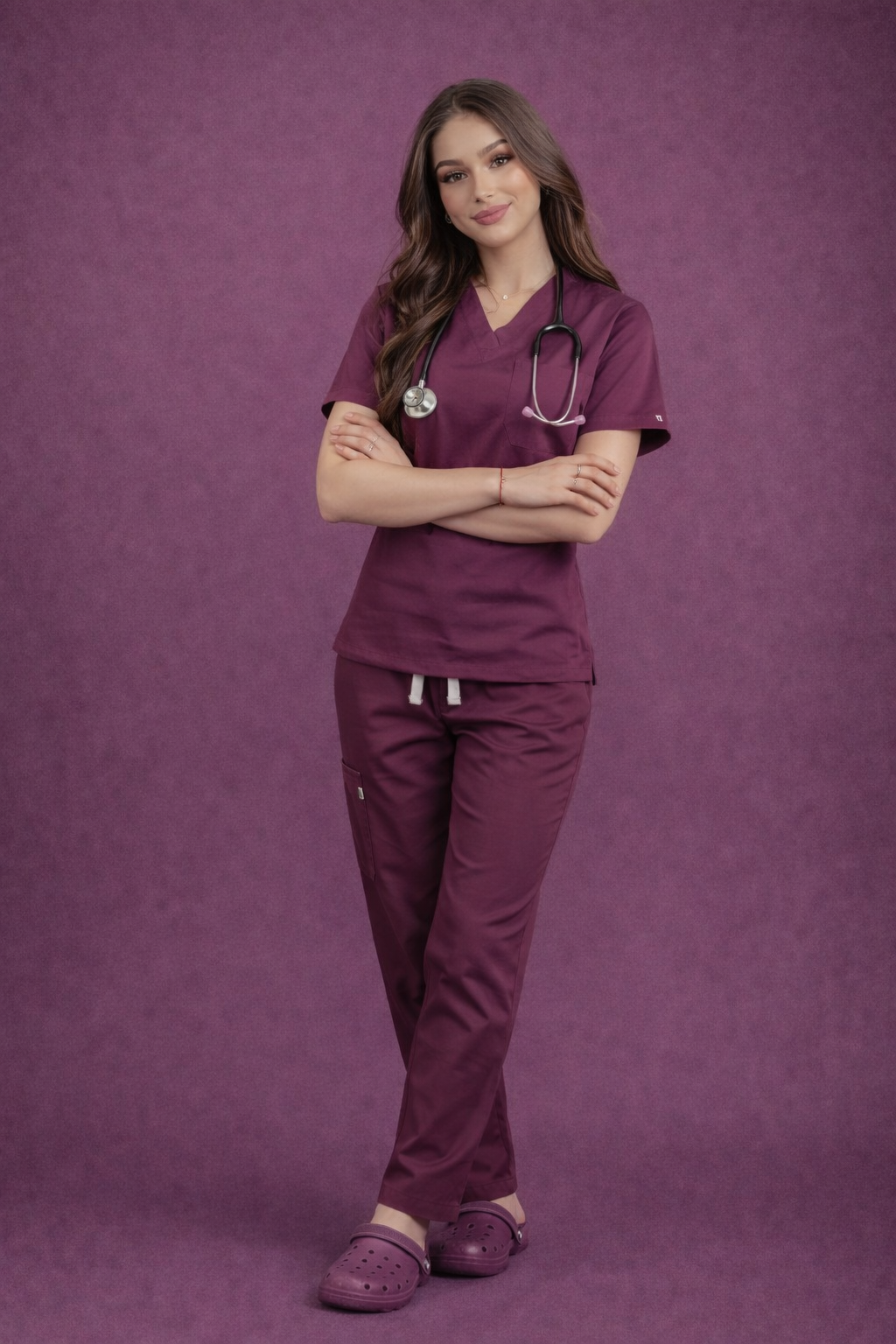 Pyjama Médical Col V Femme