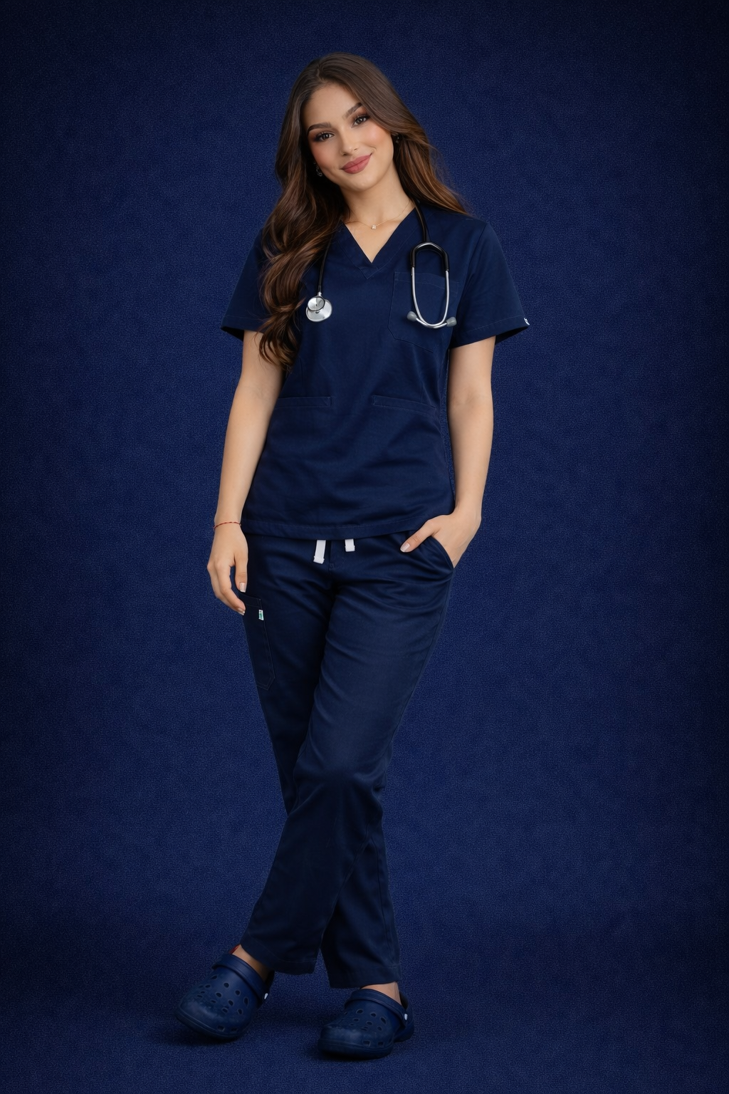 Pyjama Médical Col V Femme