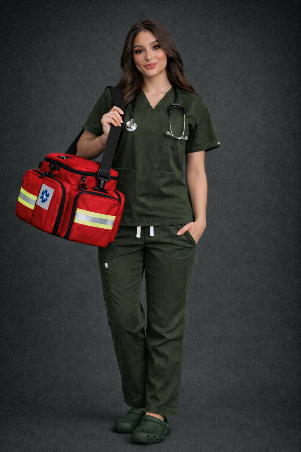 Pyjama Médical Col V Femme