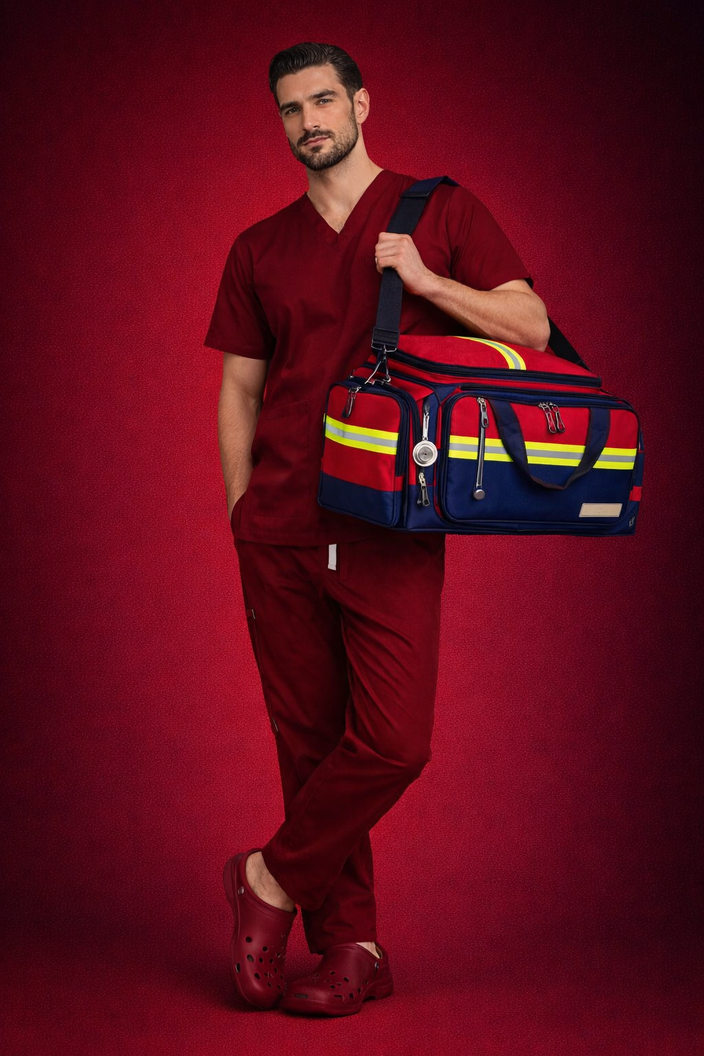 Pyjama Médical col V Homme