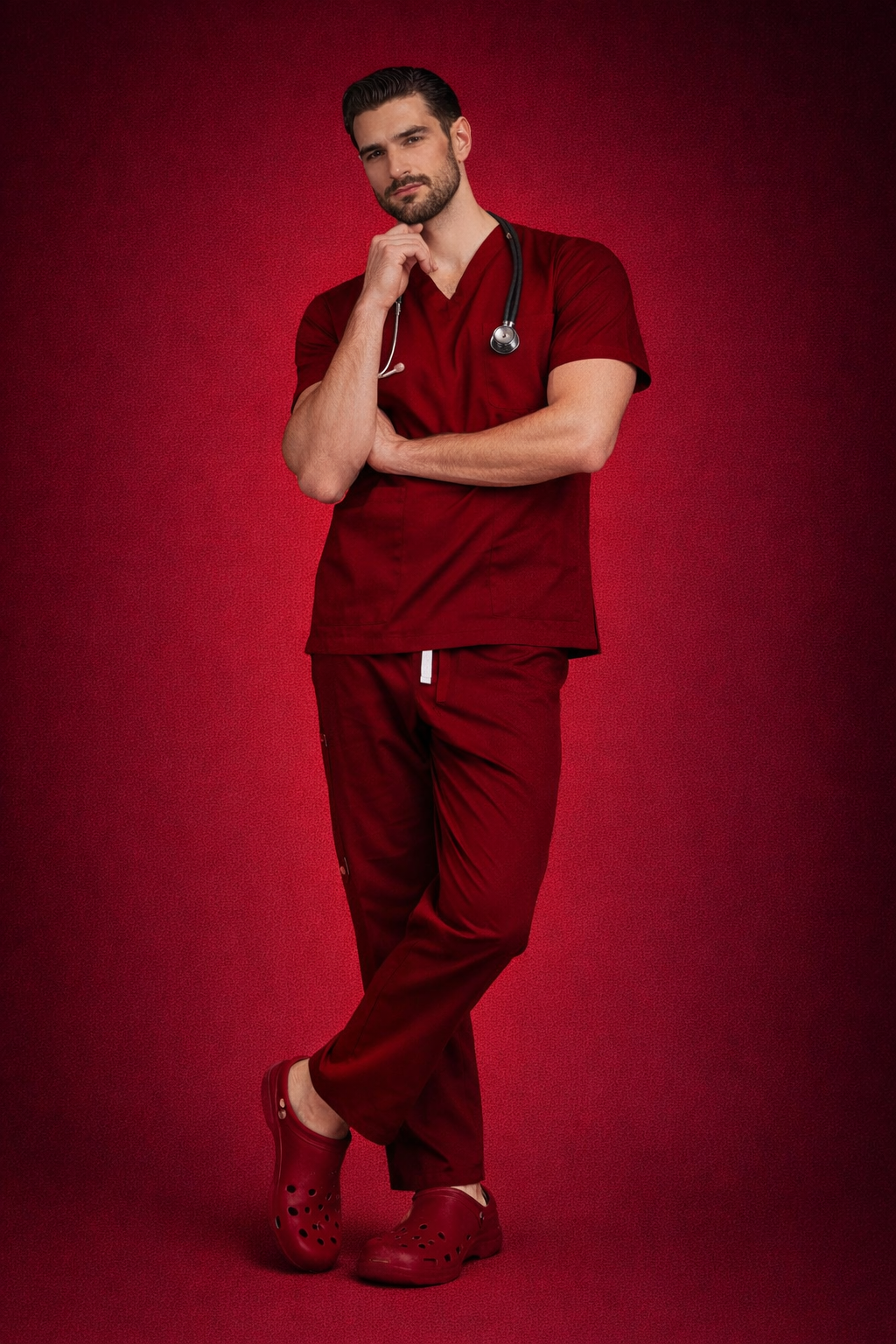 Pyjama Médical col V Homme