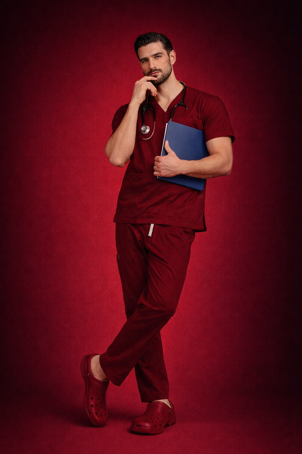 Pyjama Médical col V Homme