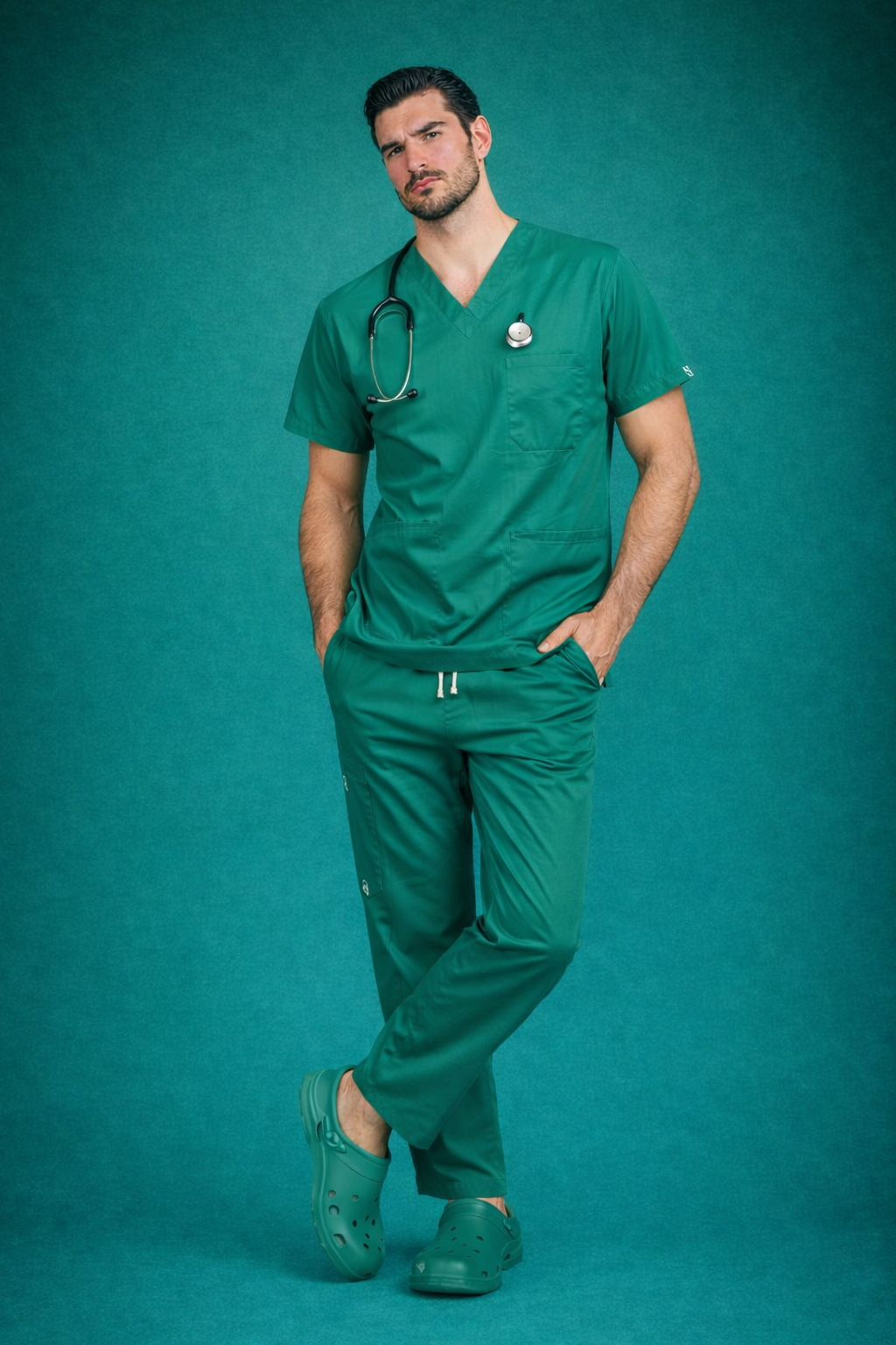 Pyjama Médical col V Homme