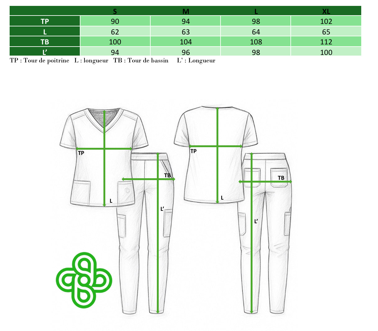 Pyjama Médical Col V Femme