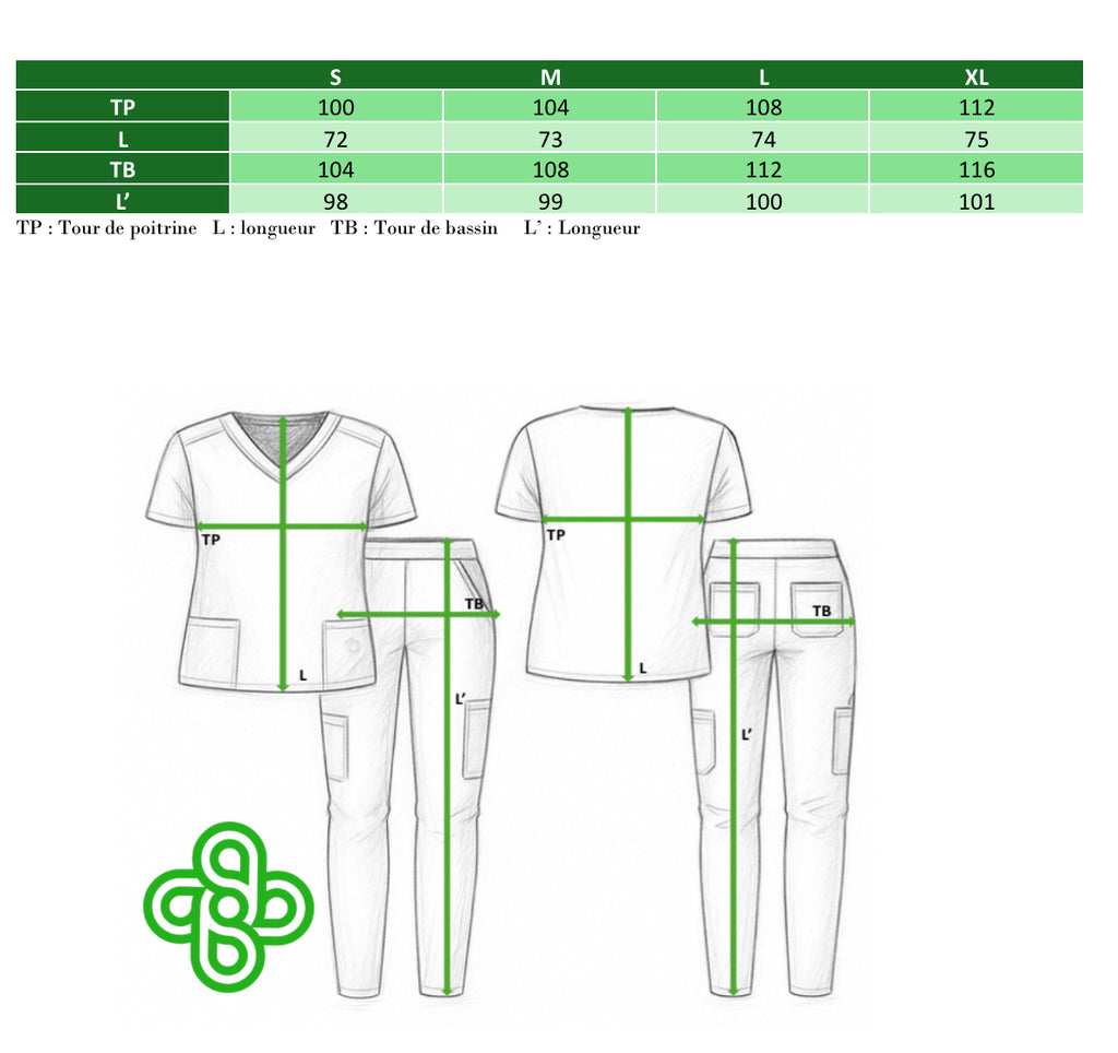 Pyjama Médical col V Homme